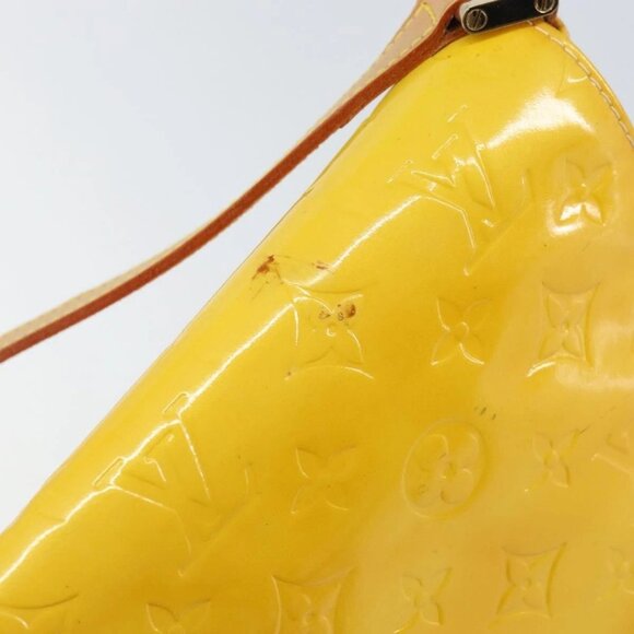LOUIS VUITTON Monogram Vernis Thompson Street Bag Lime Yellow M91071 Auth gh1370 - Picture 11 of 16